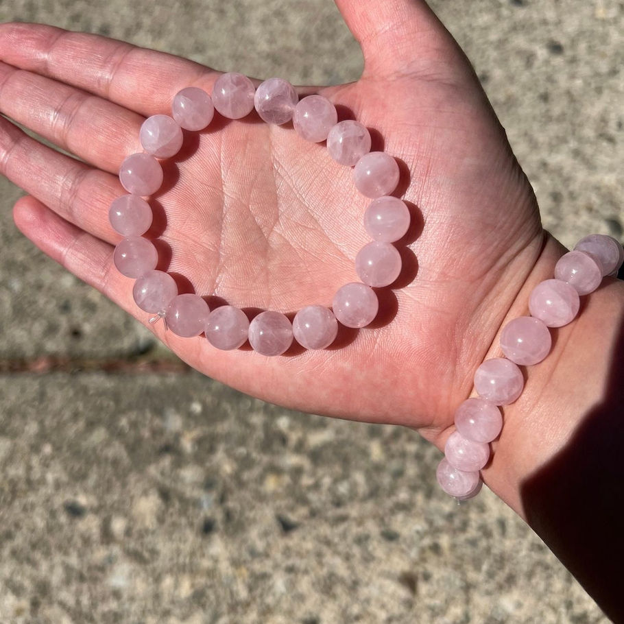 AAA grade Rose Quartz beaded bracelet