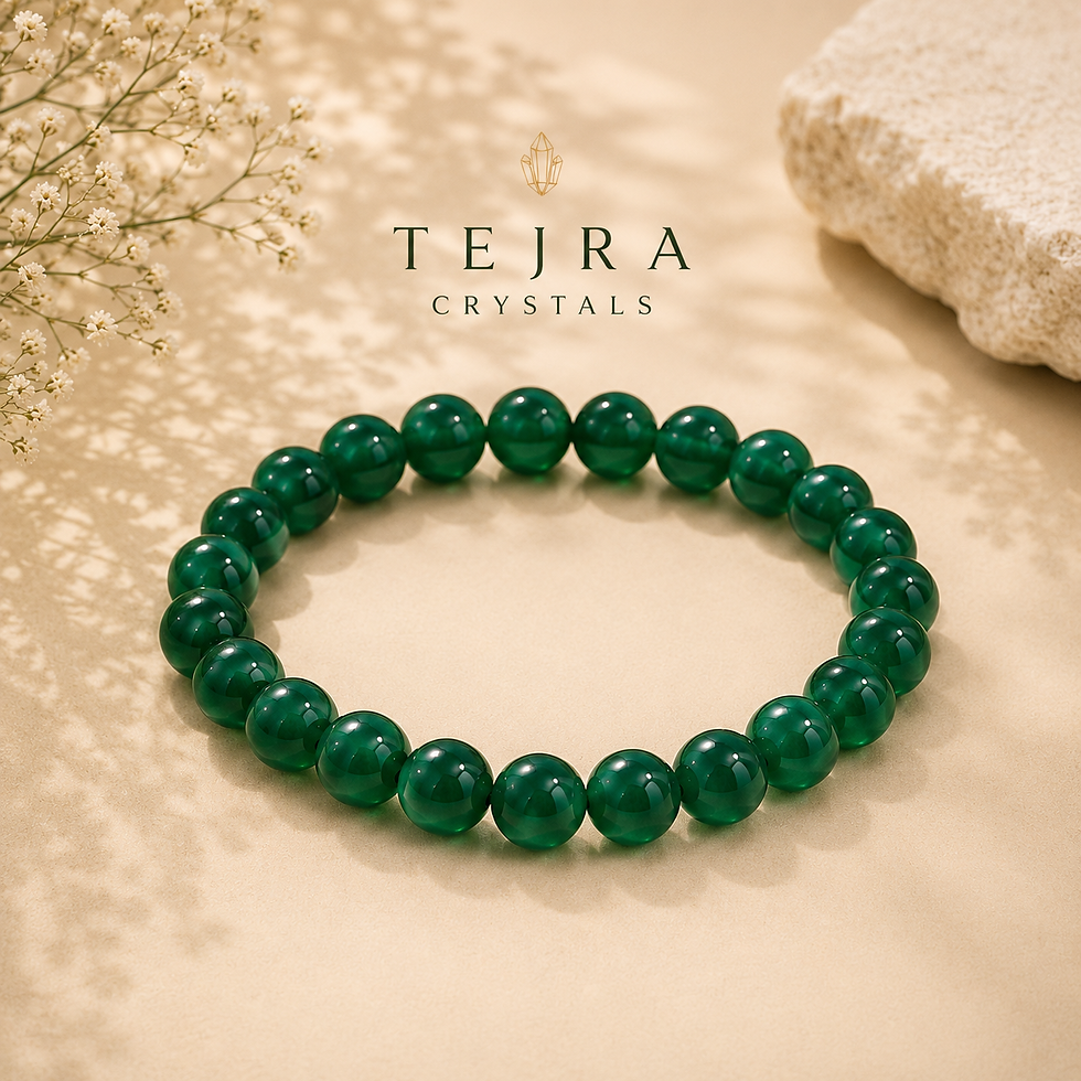 Natural Green Jade beaded bracelet