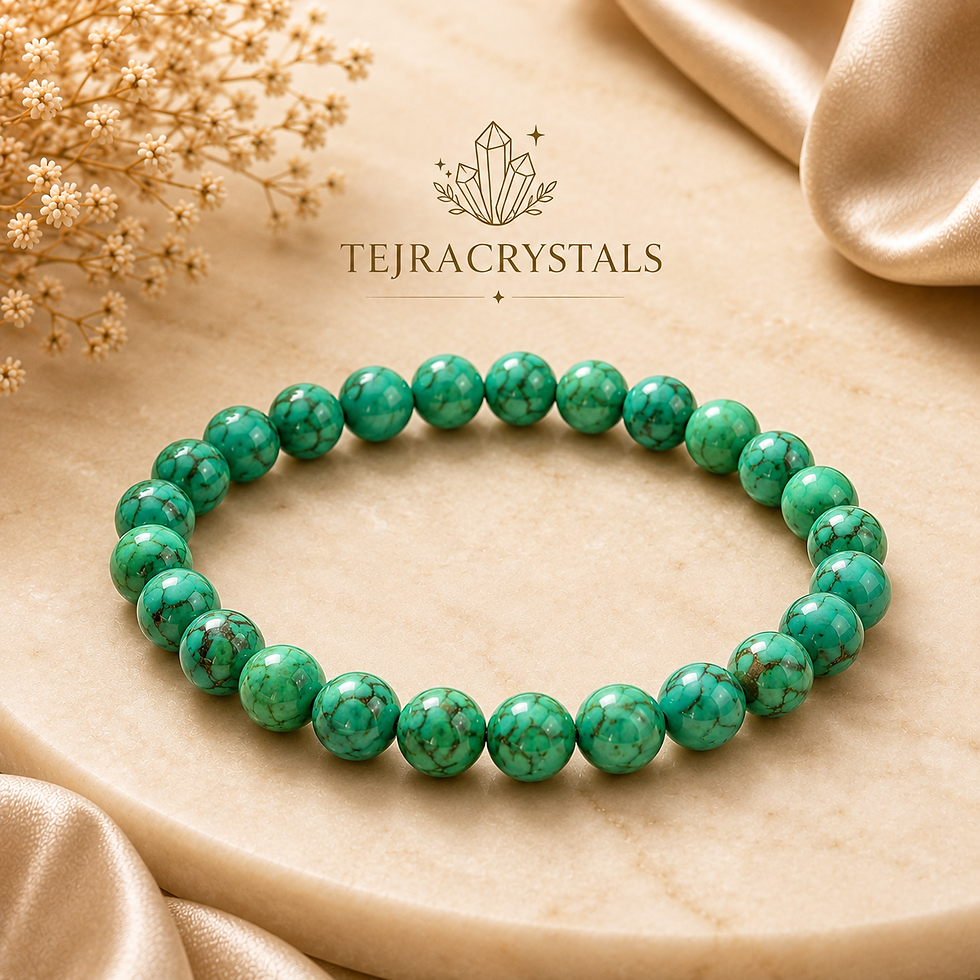 Natural Turquoise beaded bracelet, stone of protection and communication