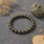 Natural Pyrite beaded bracelet with metallic lustre