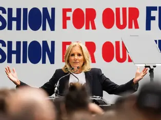 First Lady Jill Biden Urges Fashion Community to Vote for the Future at Fashion For Our Future March