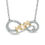Thumbnail: Diamond Accent "MOM" Infinity Necklace in Sterling Silver and 14K Gold Plate

