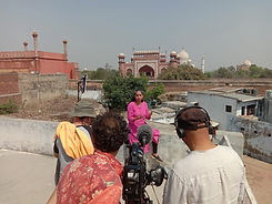 Camera Crew. Interview. Taj Mahal, Agra