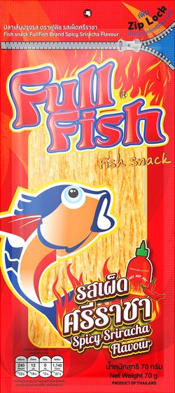 ปลาเส้น FullFish รสเผ็ดศรีราชา ขนาด 70 กรัม