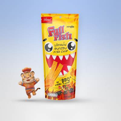 ปลาแผ่นอบกรอบ FullFish รสบาร์บีคิว ขนาด 40 กรัม