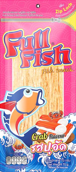ปลาเส้น FullFish รสปูอัด ขนาด 70 กรัม