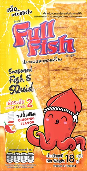 FullFish ปลาแผ่นอบทรงเครื่อง รสดั้งเดิม ขนาด 18 กรัม