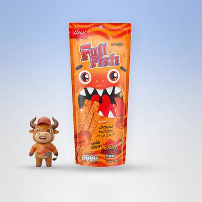 ปลาแผ่นอบกรอบ FullFish รสเผ็ดศรีราชา ขนาด 40 กรัม