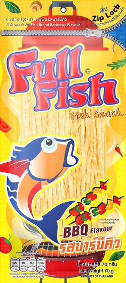 ปลาเส้น FullFish รสบาร์บีคิว ขนาด 70 กรัม