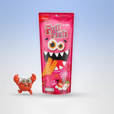 FullFish ปลาแผ่นอบกรอบ รสปูอัด ขนาด 40 กรัม