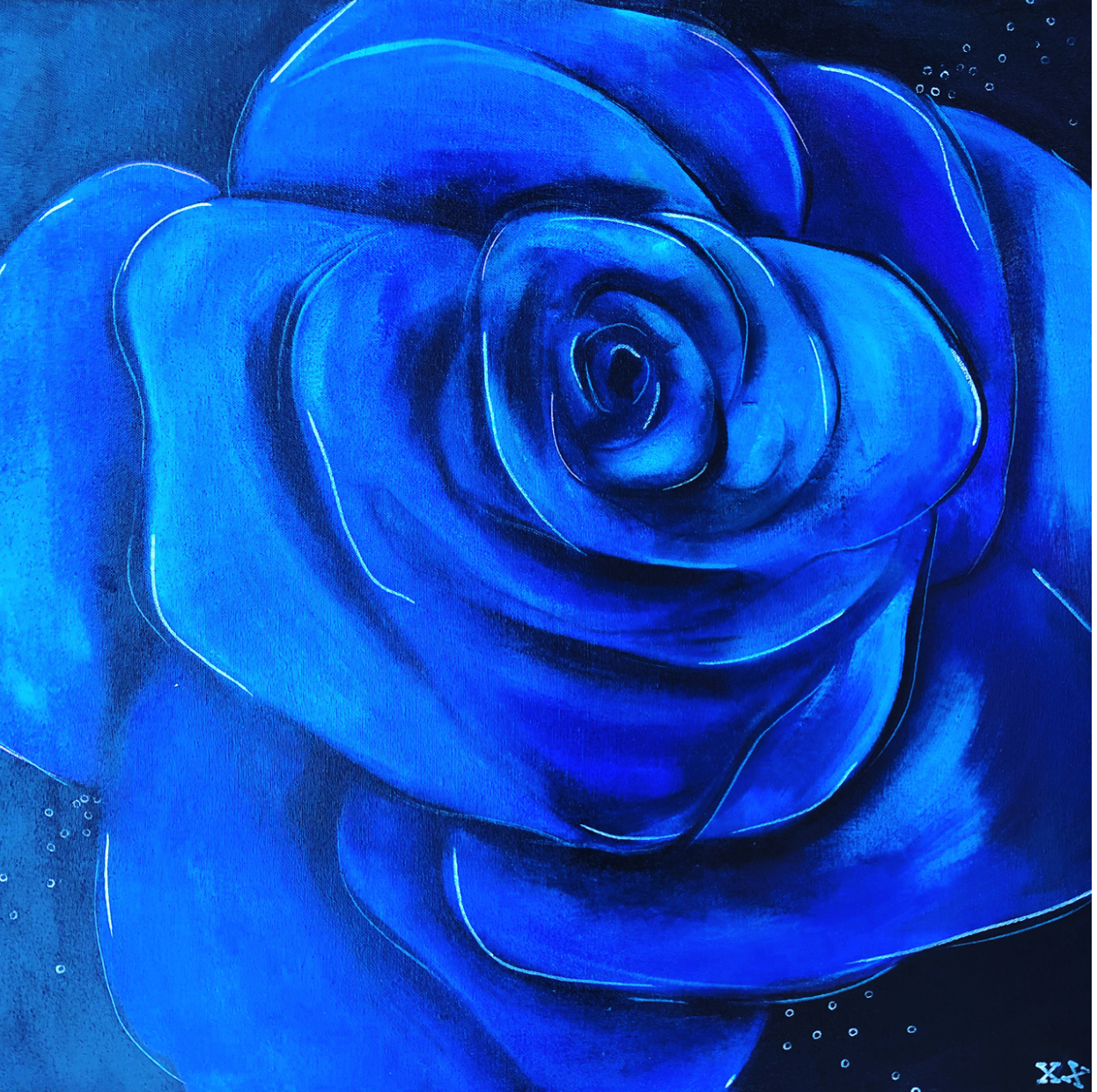 Blue Rose Print