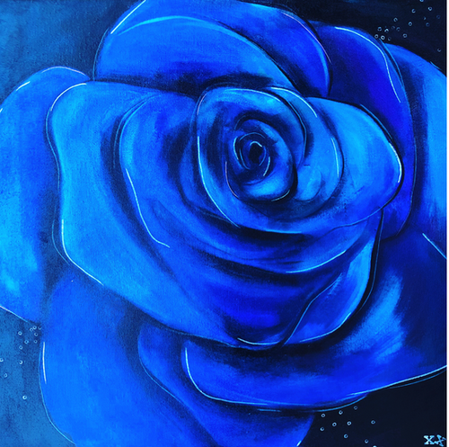 Blue Rose Print | amybacalopez