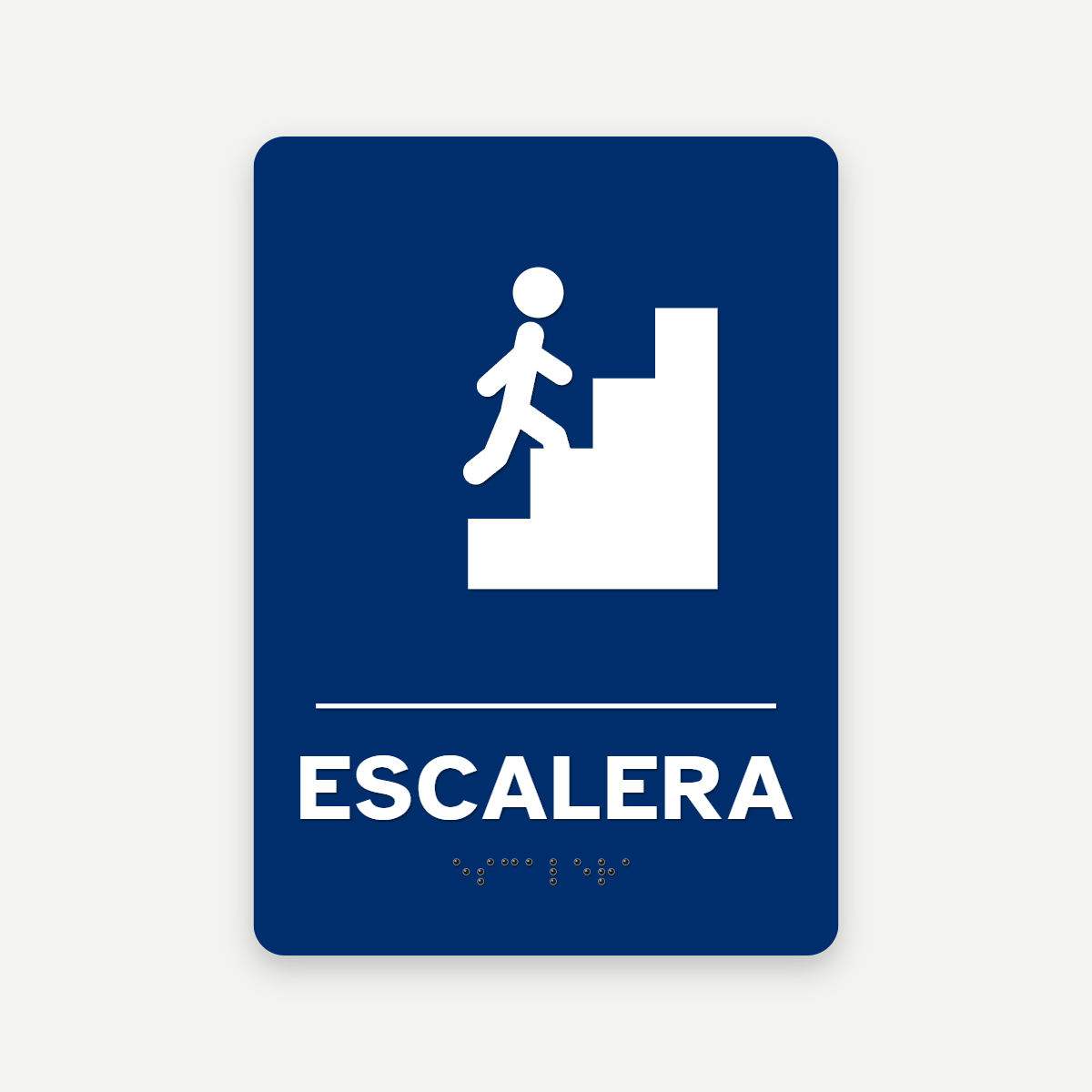 Señalética braille escalera 15 × 21 cm