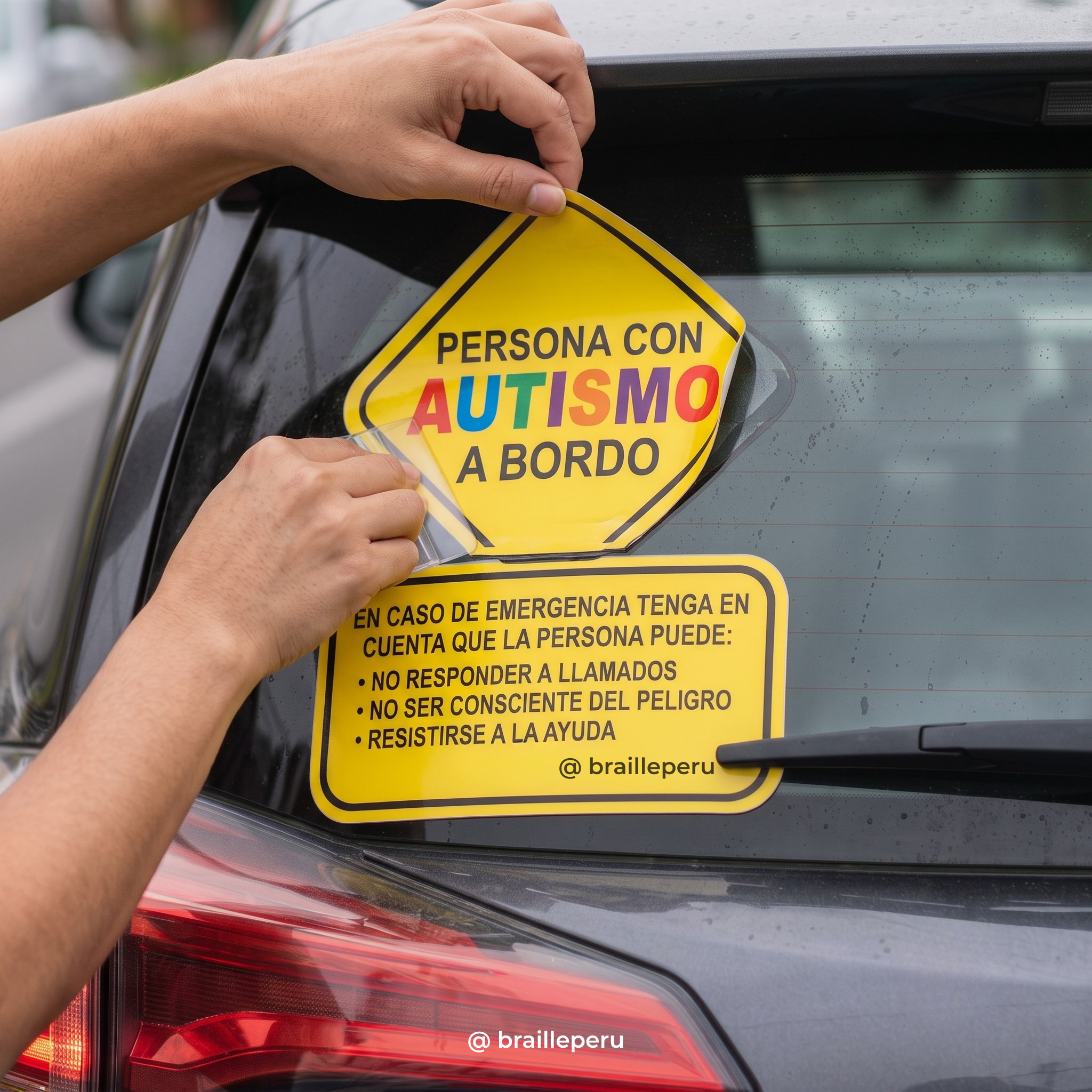 Distintivo Vehicular — Persona con Autismo a Bordo