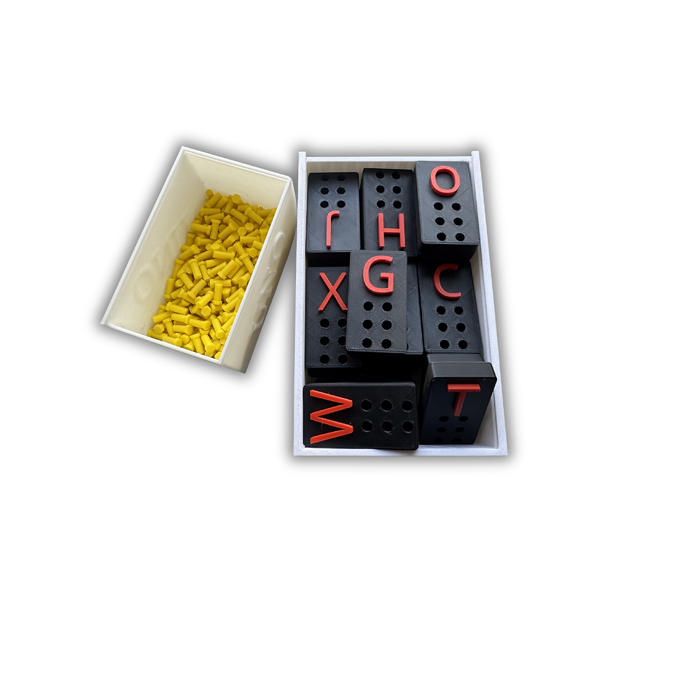Miniatura: Abecedario Braille cajetín 3D