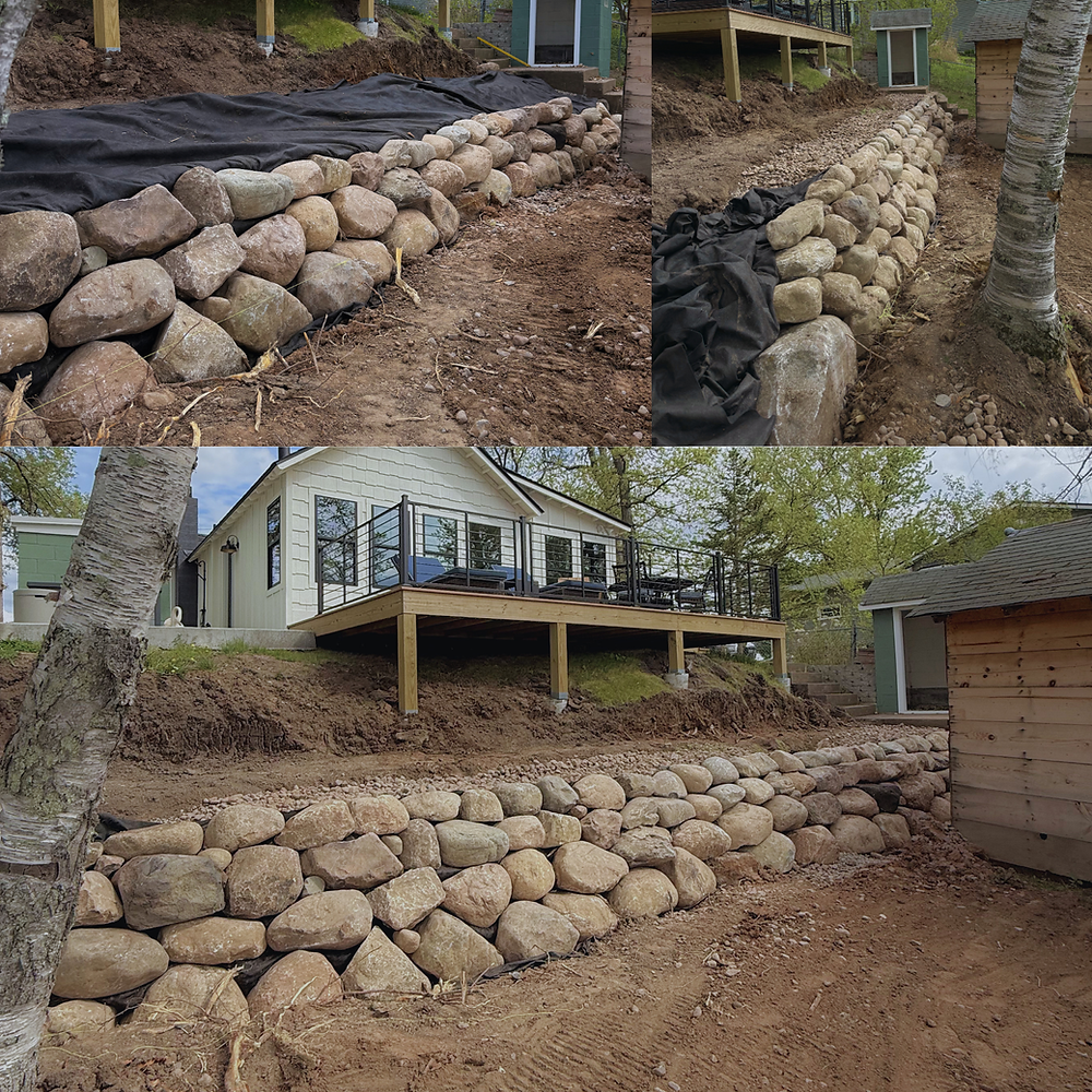 Shoreline Restoration Boulder Wall