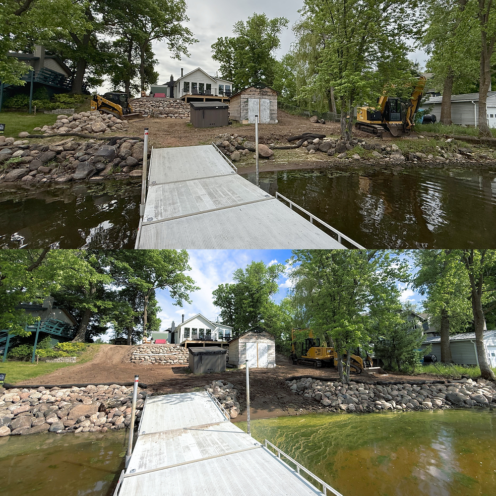 Shoreline Restoration Boulder Wall
