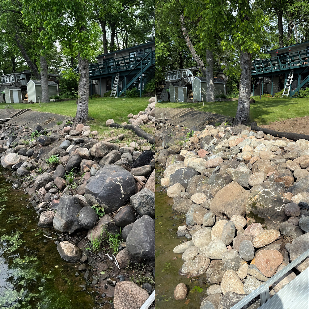 Shoreline Restoration Boulder Wall