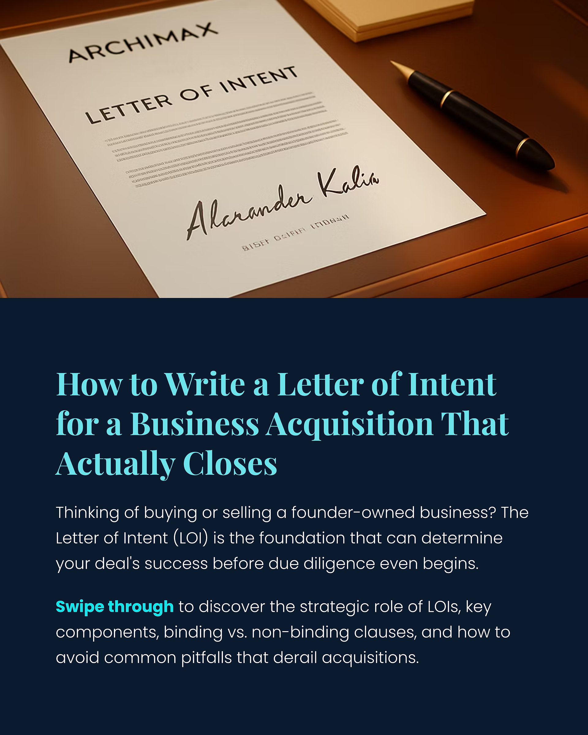 How to Write a Letter of Intent for a Business Acquisition That Actually Closes.