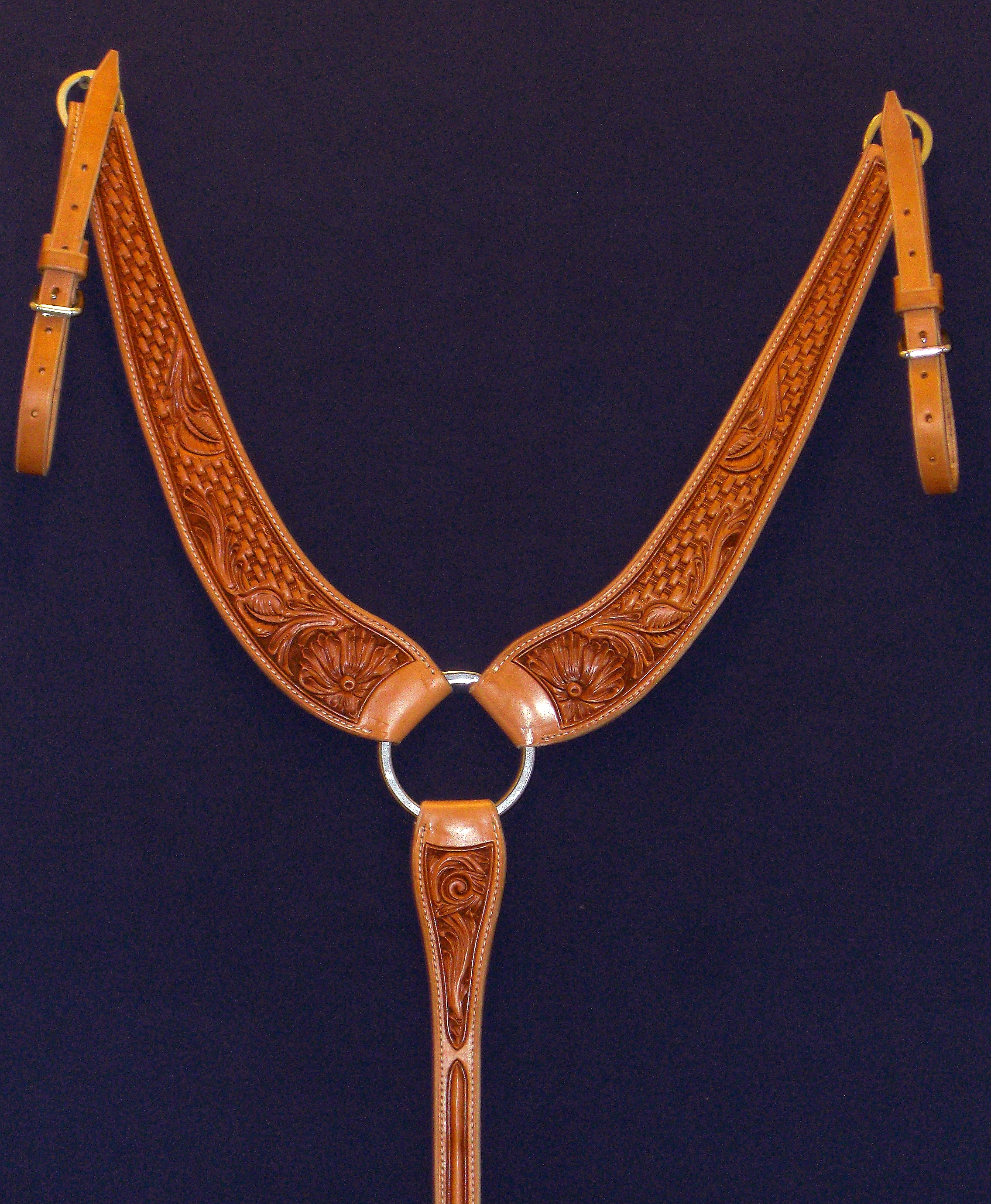 Flower/Basket Stamped Breast Collar