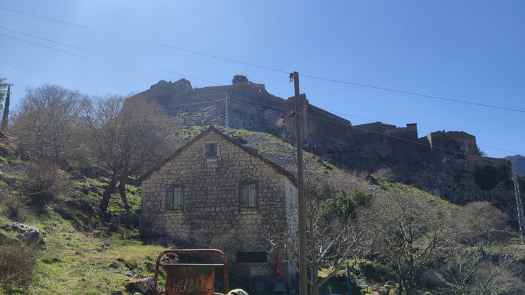 Local guide leading a hiking tour above Kotor