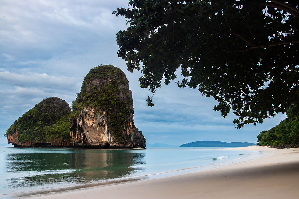 limestone cliffs at railay beach krabi Thailand