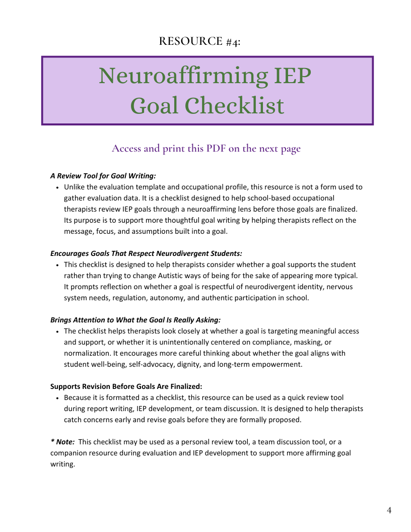 Thumbnail: Neuroaffirming OT Evaluation Toolkit