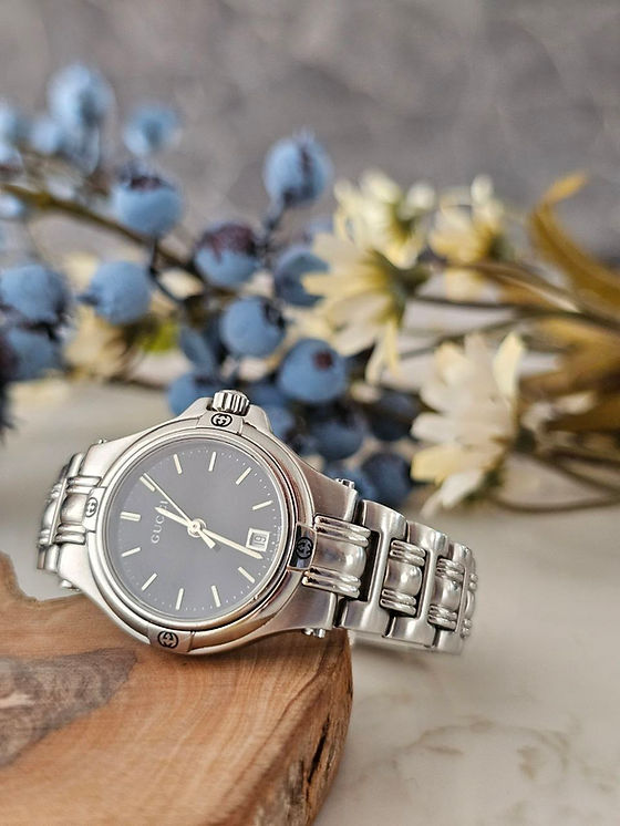 Gucci 9040L – Vintage Black Silver Watch | Wonder Dials