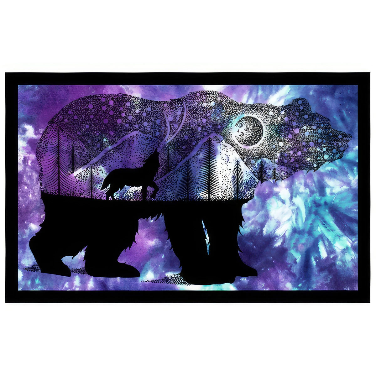 Polar Bear and Wolf Tapestry Twin Size