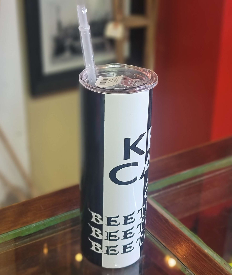Keep calm and call Beetlejuice 20oz Tumblers With Straw