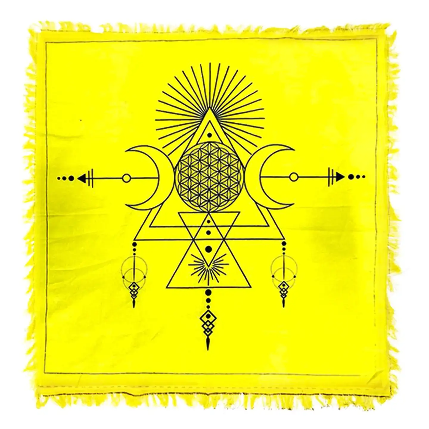 Geometric Triple Moon Altar Cloth 24 x 24 in.