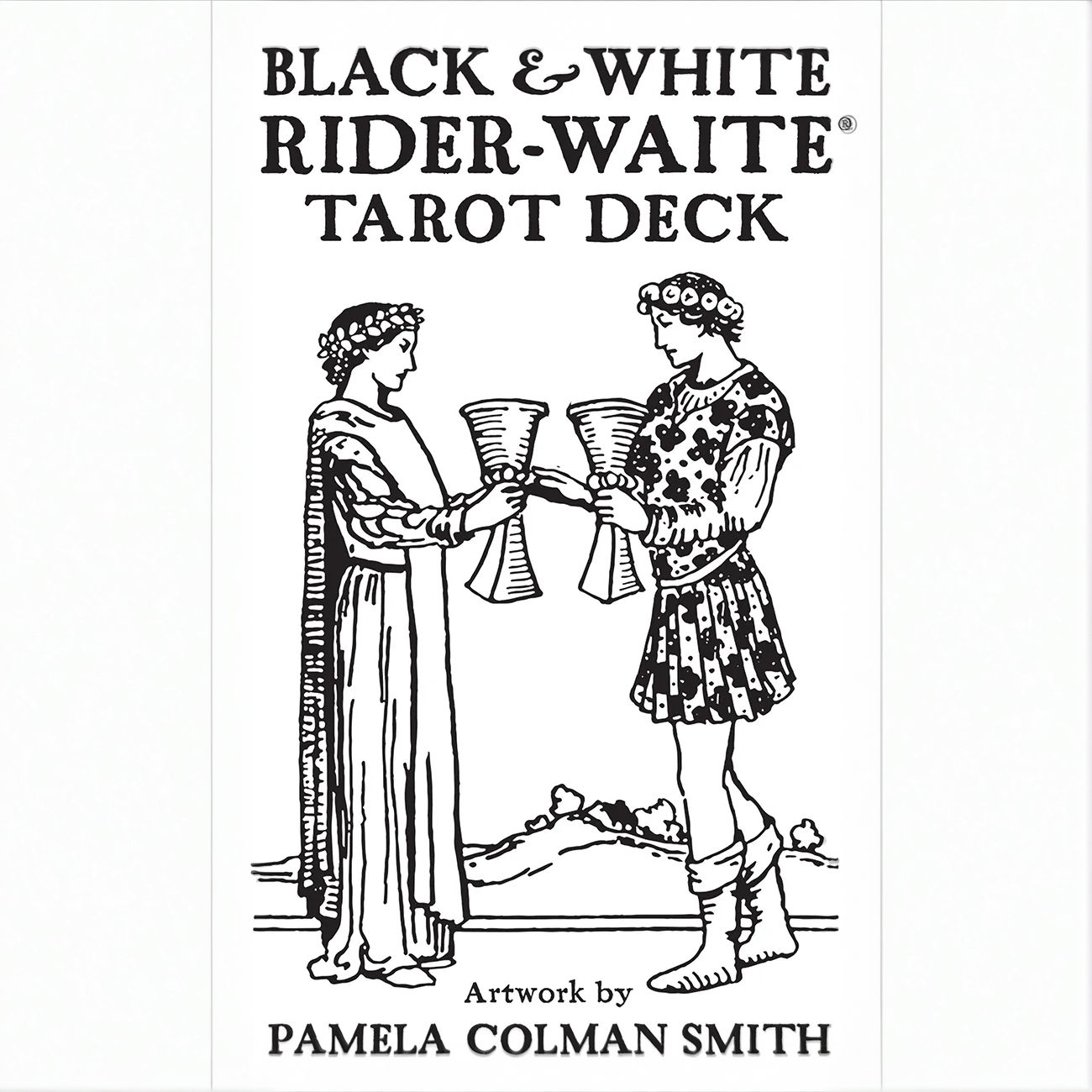 Black and White Rider Waite Tarot Deck