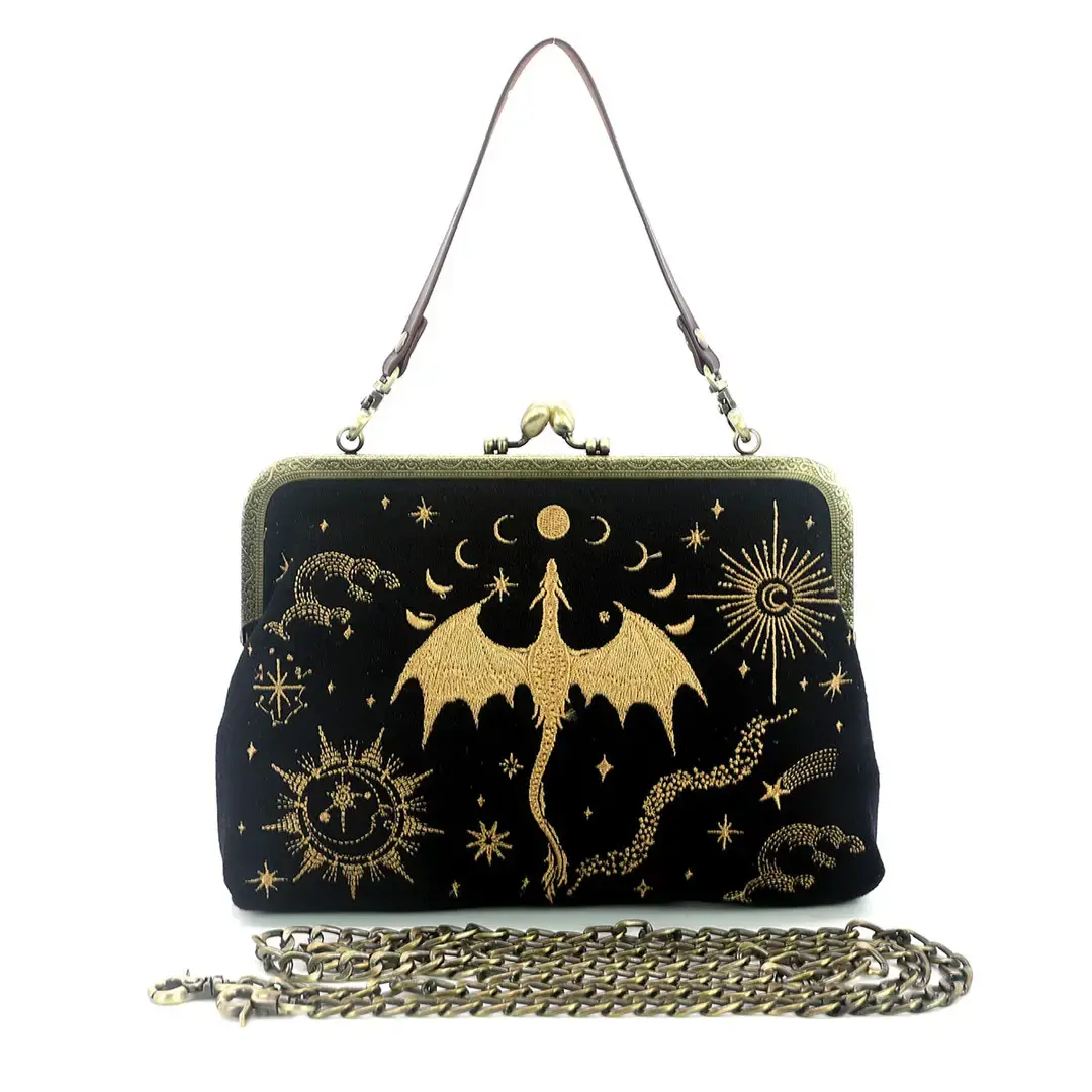 Celestial Dragon Kisslock Bag
