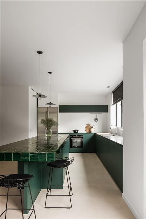 cocina canchera colores verde