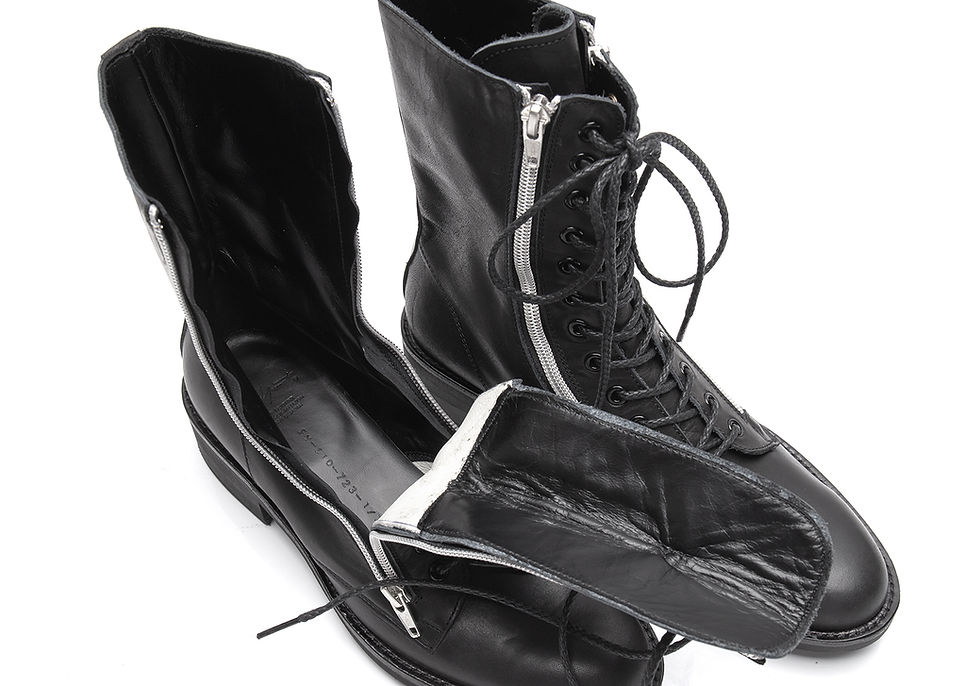 Thumbnail: Yohji Yamamoto Leather Double Zip Boots