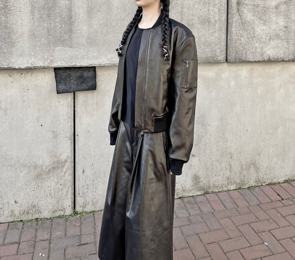 Thumbnail: Leather Bomber Jacket / Pre- order