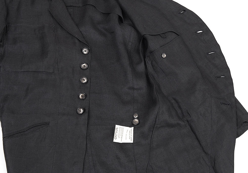 Thumbnail: Yohji Yamamoto Asymmetric Linen Jacket