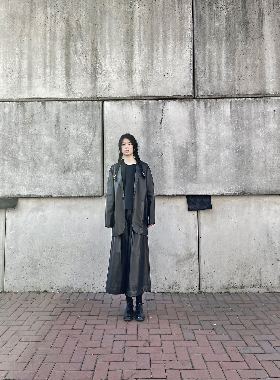 Thumbnail: Leather Single Blazer / Pre-order