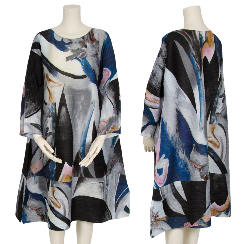 ISSEY MIYAKE Pleats Please Printed Dress