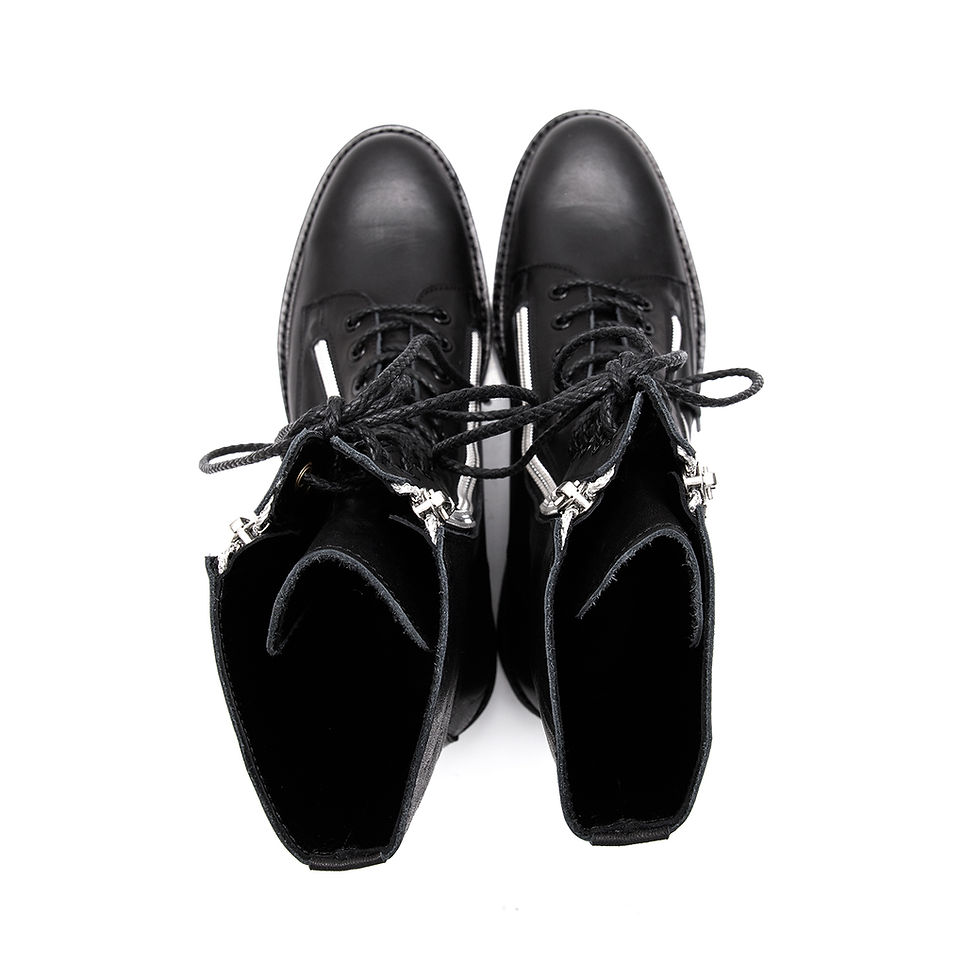 Thumbnail: Yohji Yamamoto Leather Double Zip Boots