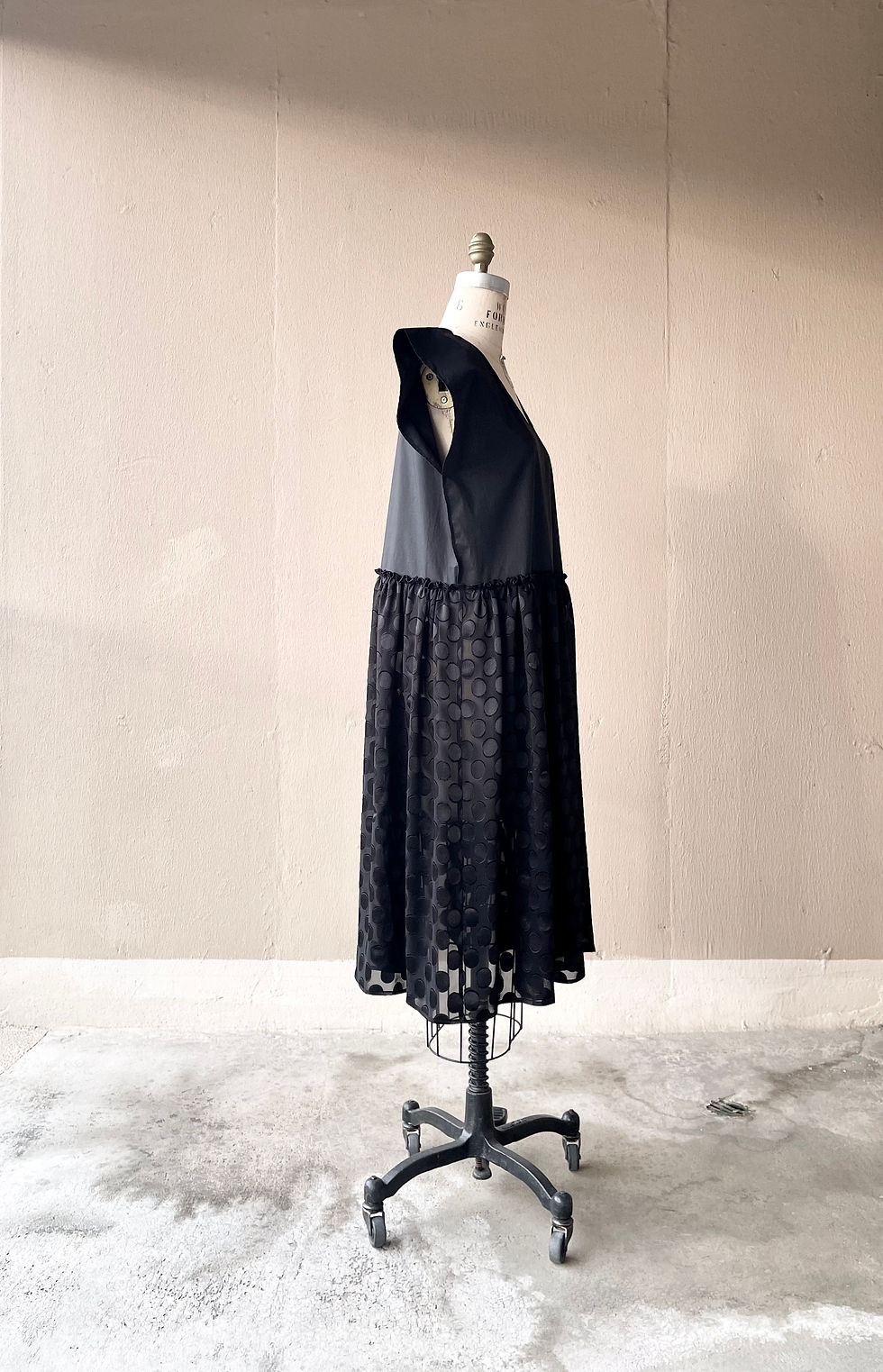 Thumbnail: Gathered Dress with Polka dot