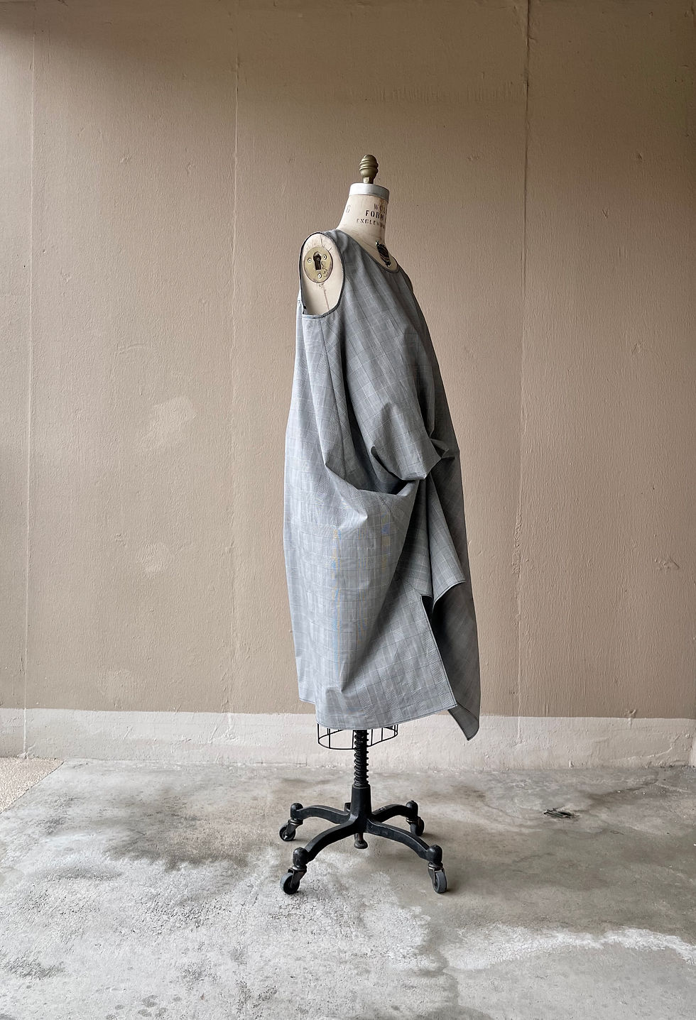 Thumbnail: Asymmetric Draped Glen Check Dress