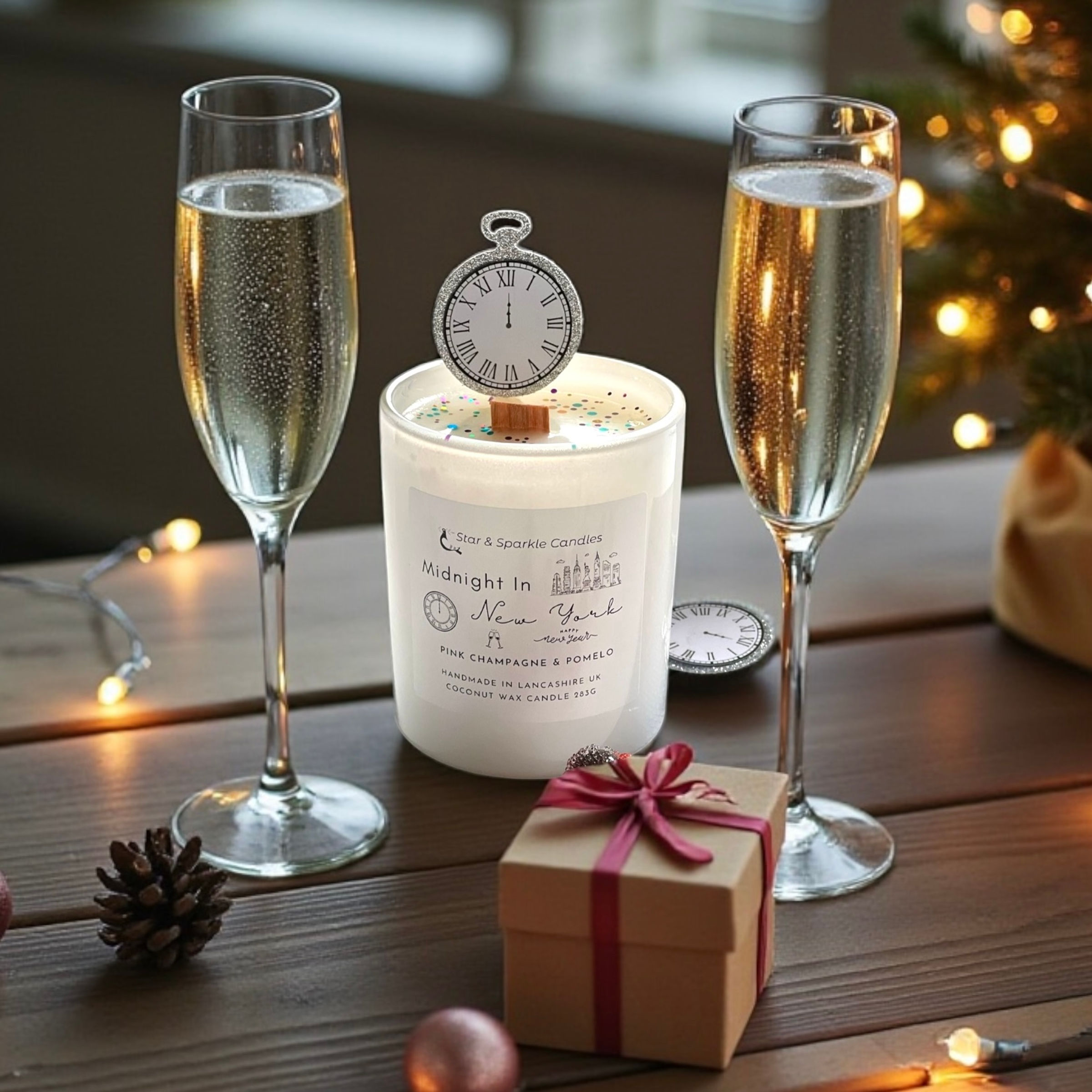 Midnight in New York - Pink Champagne and Pomelo Candle Jar