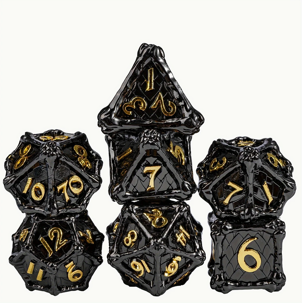 Thumbnail: Bone Metal Dice Set