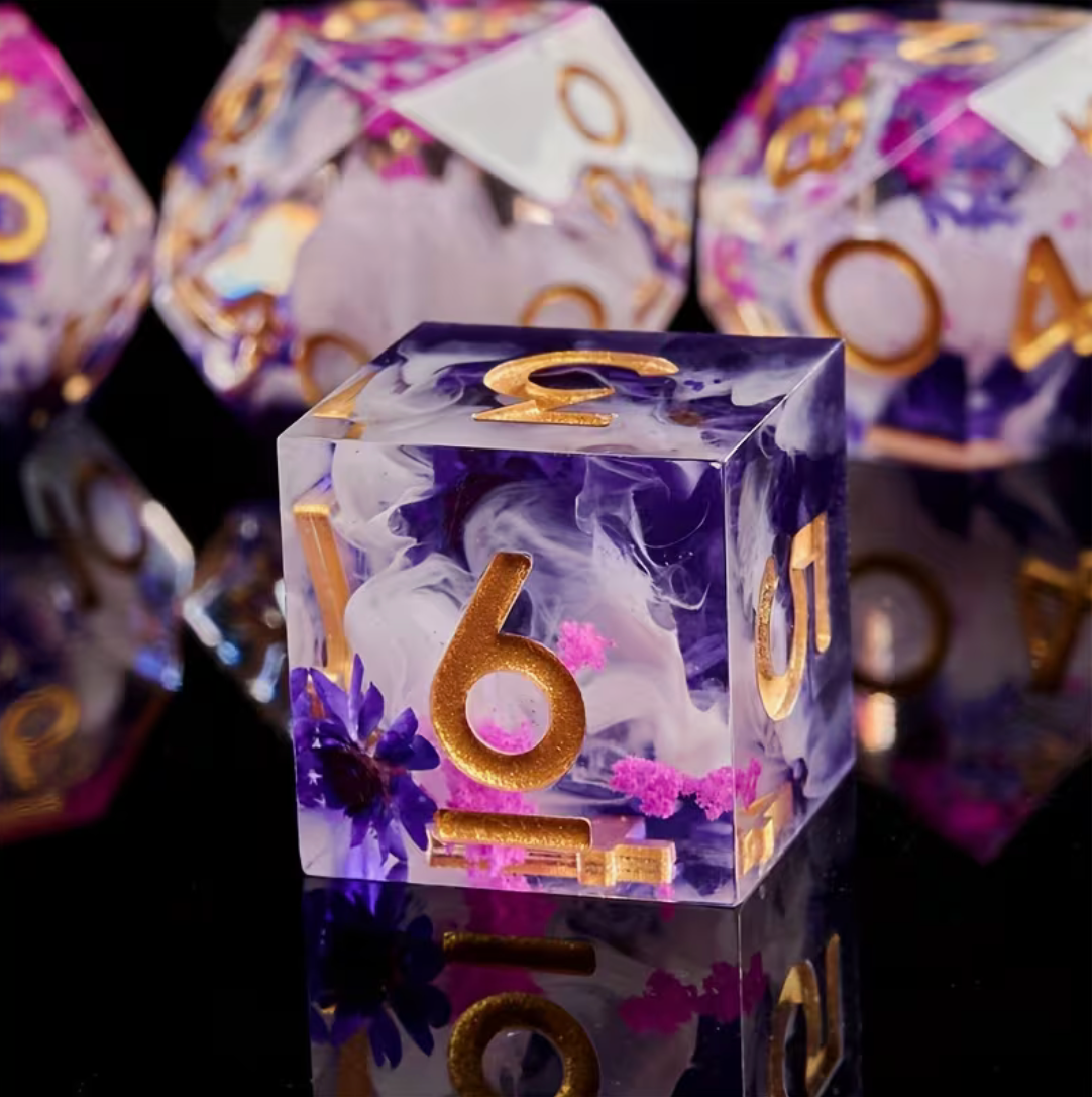 Druidcraft Misty Flower Dice Set