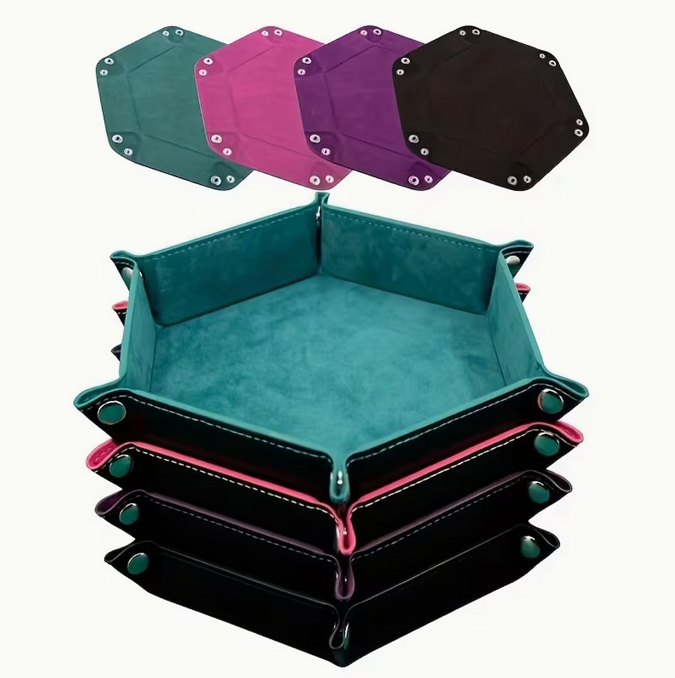 Thumbnail: Faux Leather Hexagonal Dice Tray