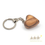 Thumbnail: Personalized Olive Wood Heart Keychain - Couples Custom Engraved Wooden Key Ring