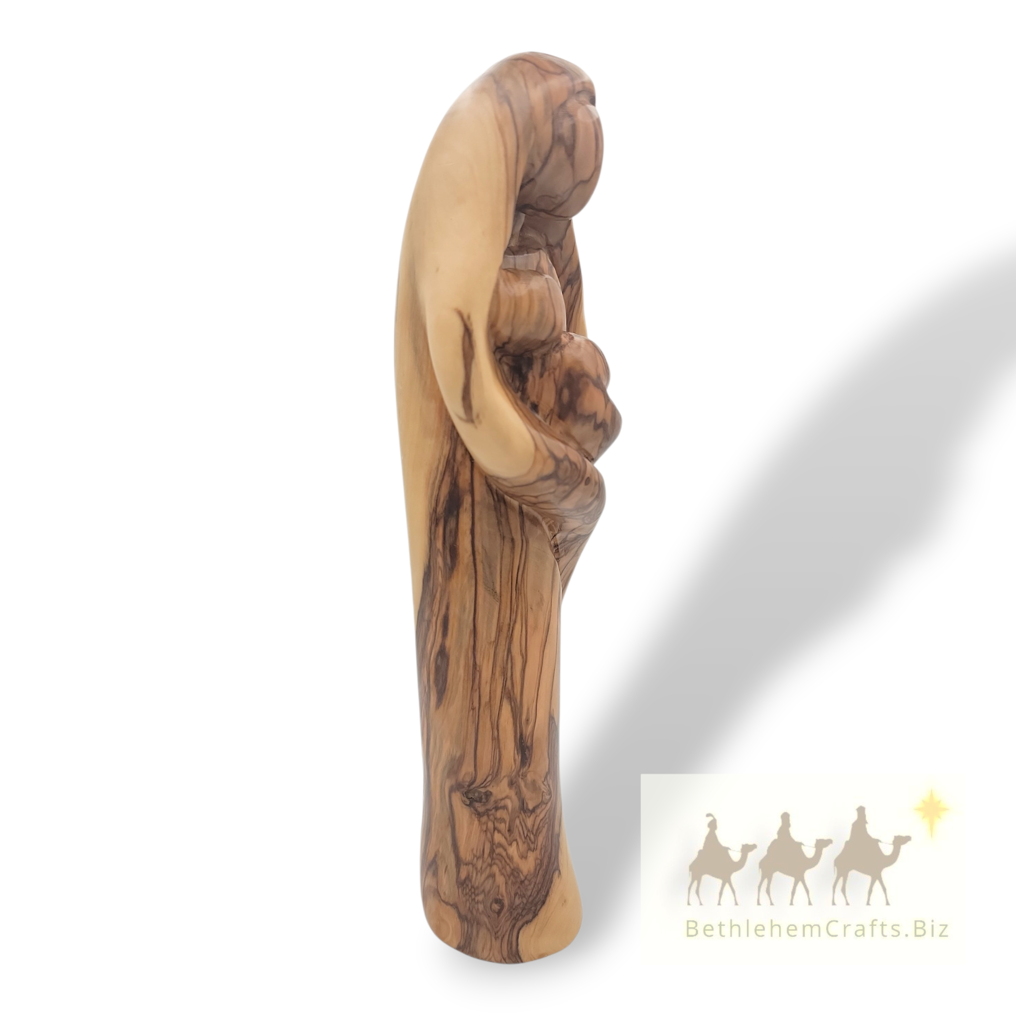 Authentic Holy Land olive wood carving, Virgin Mary statue handmade in Bethlehem for new mom mothers day or Christian Gift.
