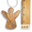 Thumbnail: large olive wood personalized angel christmas tree ornament, custom engraved name family or memorial ornament from Holy Land