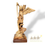 Thumbnail: Saint Michael the archangel olive wood sculpture, Holy Land angel statue handmade in Bethlehem by Bethlehem Christians